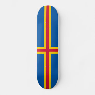 Patriotische Flagge der Åland-Inseln Skateboard