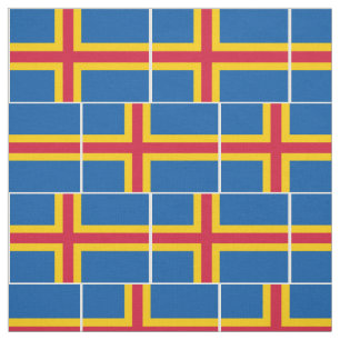 Patriotische Flagge der Åland-Inseln Stoff