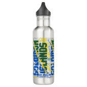 Patriotische Flagge der Salomonen Edelstahlflasche (Links)