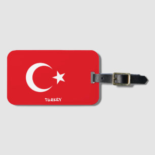 Patriotische Flagge der Türkei Gepäckanhänger