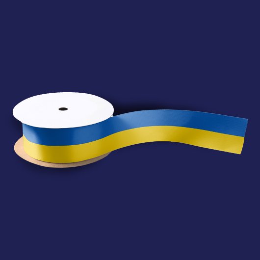 Patriotische Flagge der Ukraine Satinband