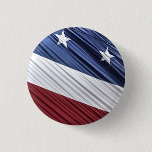 Patriotische Flagge der USA, rot, weiß und blau Button