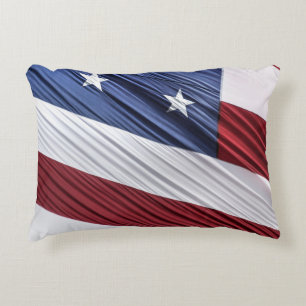 Patriotische Flagge der USA, rot, weiß und blau Dekokissen