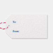 Patriotische Flagge der USA, rot, weiß und blau Geschenkanhänger (Rückseite Horizontal)