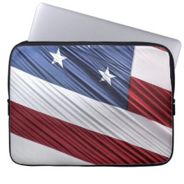 Patriotische Flagge der USA, rot, weiß und blau Laptopschutzhülle