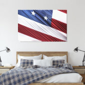 Patriotische Flagge der USA, rot, weiß und blau Leinwanddruck (Insitu (Schlafzimmer))