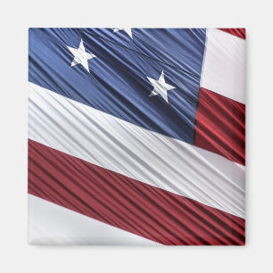 Patriotische Flagge der USA, rot, weiß und blau Magnet
