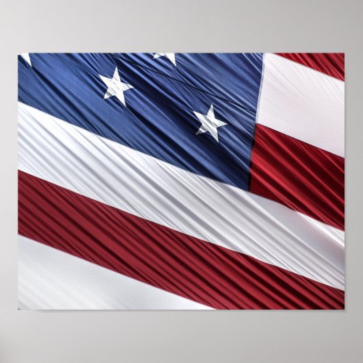 Patriotische Flagge der USA, rot, weiß und blau Poster (Vorne)