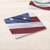 Patriotische Flagge der USA, rot, weiß und blau Rechteckiger Pappuntersetzer (angewinkelt)