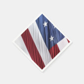 Patriotische Flagge der USA, rot, weiß und blau Serviette (Ecke)
