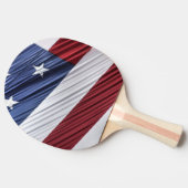 Patriotische Flagge der USA, rot, weiß und blau Tischtennis Schläger (Seitenansicht)
