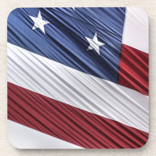 Patriotische Flagge der USA, rot, weiß und blau Untersetzer