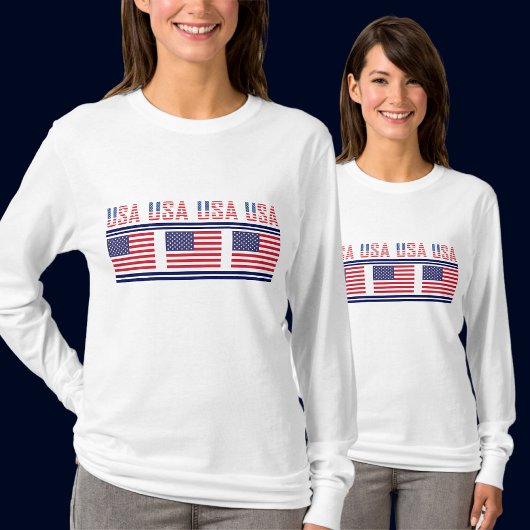Patriotische Flagge der USA, USA T-Shirt