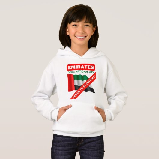 Patriotische Flagge der Vereinigten Arabischen Emi Hoodie (Vorne ganz)