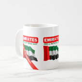 Patriotische Flagge der Vereinigten Arabischen Emi Kaffeetasse (Vorderseite Links)