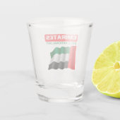 Patriotische Flagge der Vereinigten Arabischen Emi Schnapsglas (Rückseite)
