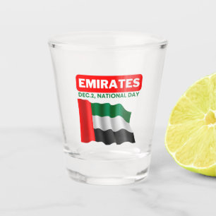 Patriotische Flagge der Vereinigten Arabischen Emi Schnapsglas