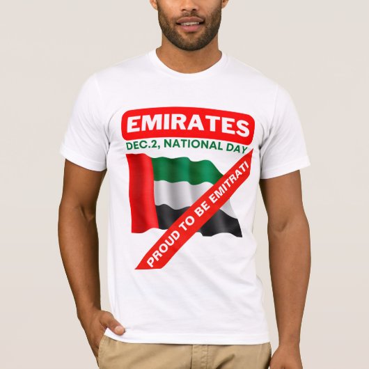 Patriotische Flagge der Vereinigten Arabischen Emi T-Shirt (Vorderseite)