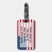 Patriotische Flagge der Vereinigten Staaten Easy I Gepäckanhänger (Rückseite vertikal)