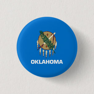 Patriotische Flagge des Bundesstaates Oklahoma Button