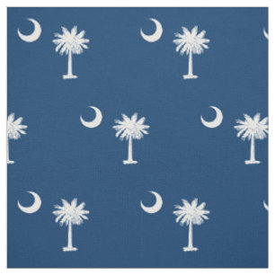 Patriotische Flagge des Bundesstaates South Caroli Stoff