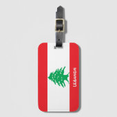 Patriotische Flagge des Libanon Gepäckanhänger (Vorderseite Vertikal)