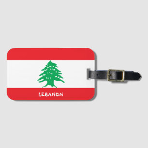 Patriotische Flagge des Libanon Gepäckanhänger