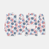 Patriotische Flagge Donuts Feuerwerk 4. Juli Party Geschenkschachtel (Ungefaltet)