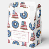 Patriotische Flagge Donuts Kuchen 4. Juli Party Geschenkschachtel (Geöffnet)