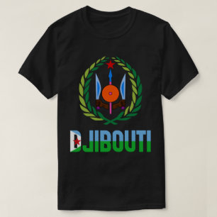 Patriotische Flagge Dschibutis T-Shirt