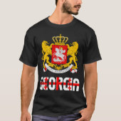 Patriotische Flagge Georgiens T-Shirt (Vorderseite)