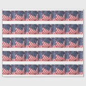 Patriotische Flagge Geschenkpapier (Flach)