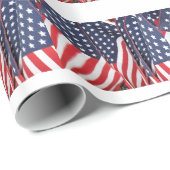 Patriotische Flagge Geschenkpapier (Rolleneckpunkt)