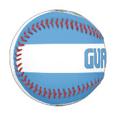 Patriotische Flagge Guatemalas und Wappen Baseball (Vorderseite Links)