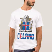 Patriotische Flagge Islands T-Shirt (Vorderseite)