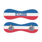 Patriotische Flagge Islands und Wappen Baseball (Paneele)