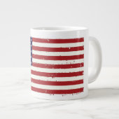 Patriotische Flagge Jumbo-Tasse (Vorderseite Rechts)