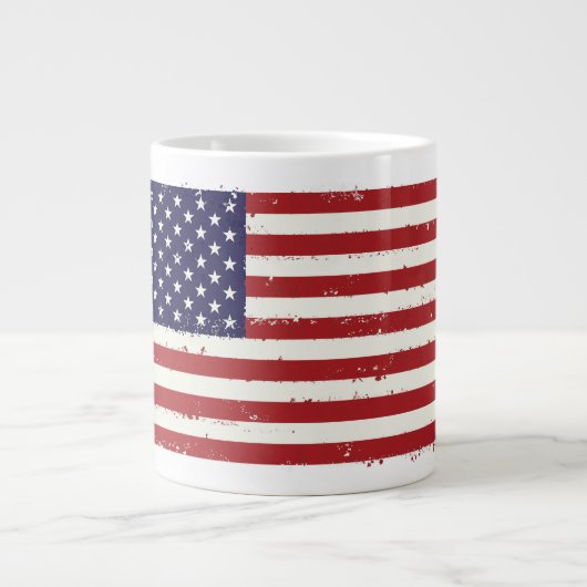 Patriotische Flagge Jumbo-Tasse (Vorderseite)