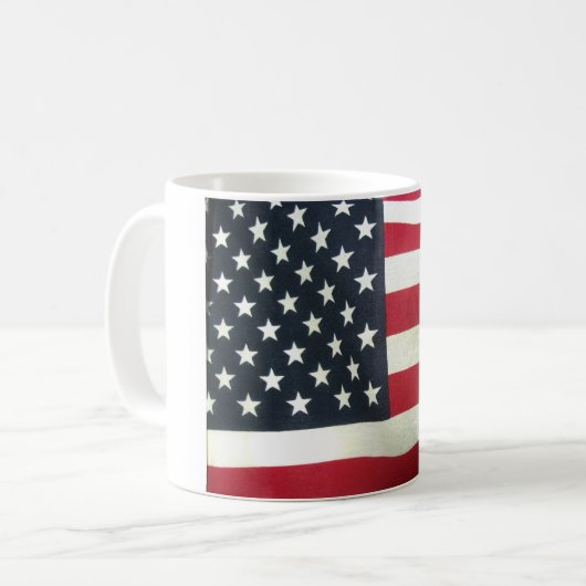 Patriotische Flagge Kaffeetasse (Vorderseite Links)