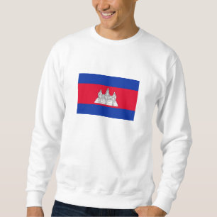 Patriotische Flagge Kambodschas Sweatshirt