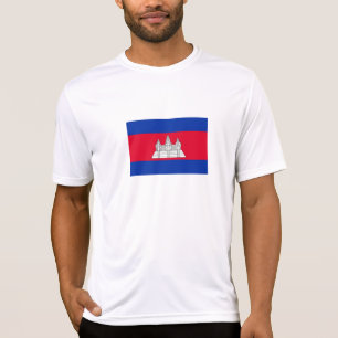 Patriotische Flagge Kambodschas T-Shirt