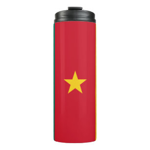 Patriotische Flagge Kameruns Thermosbecher