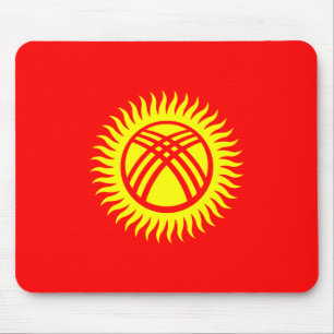Patriotische Flagge Kirgisistans Mousepad