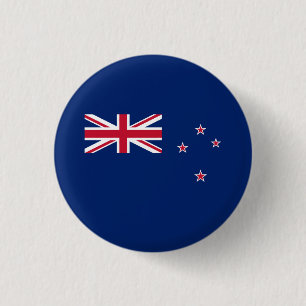 Patriotische Flagge Neuseelands Button