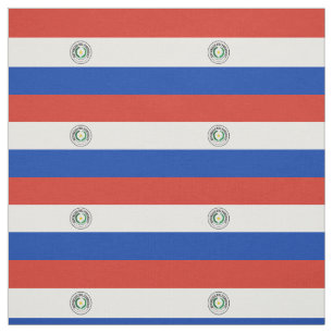 Patriotische Flagge Paraguays Stoff