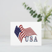 Patriotische Flagge Postkarte (Stehend Vorderseite)