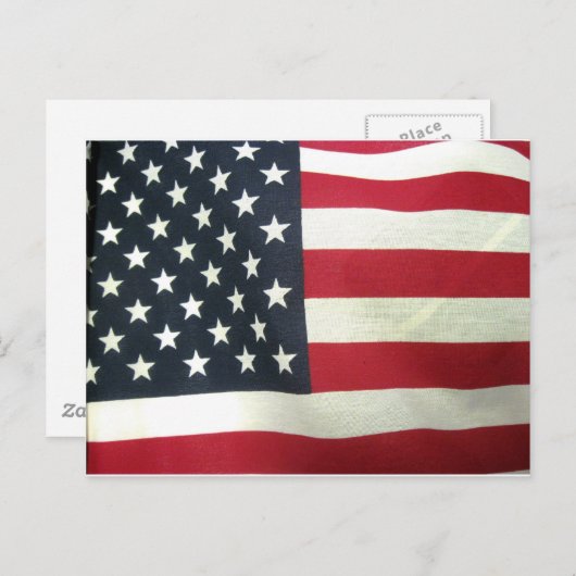 Patriotische Flagge Postkarte (Vorne/Hinten)