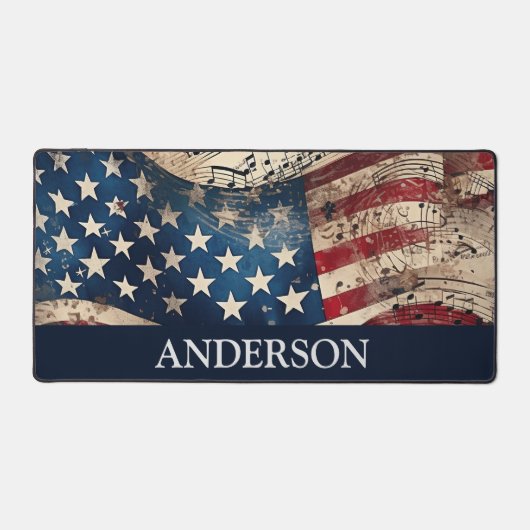Patriotische Flagge Schreibtischunterlage (Vorderseite)