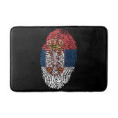 Patriotische Flagge Serbiens Badematte (Vorderseite)