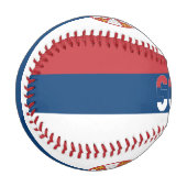 Patriotische Flagge Serbiens Baseball (Vorderseite Links)